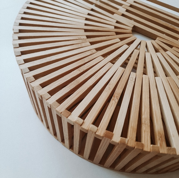 NWT Bamboo Clutch Handbag Natural Summer Beach Bag for Women - Picture 5 of 7